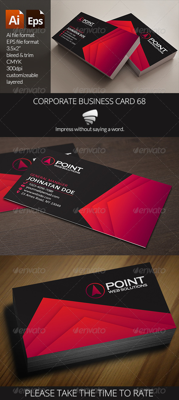 Corporate Business Card 68 - Corporate Business Cards