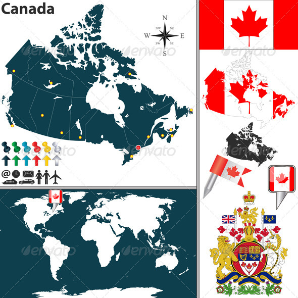 Map of Canada - Travel Conceptual
