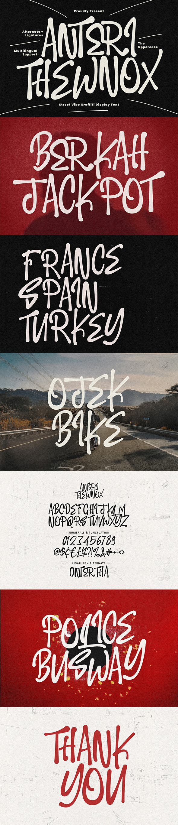 Anteri Thewnox Street Vibe Graffiti Display Font