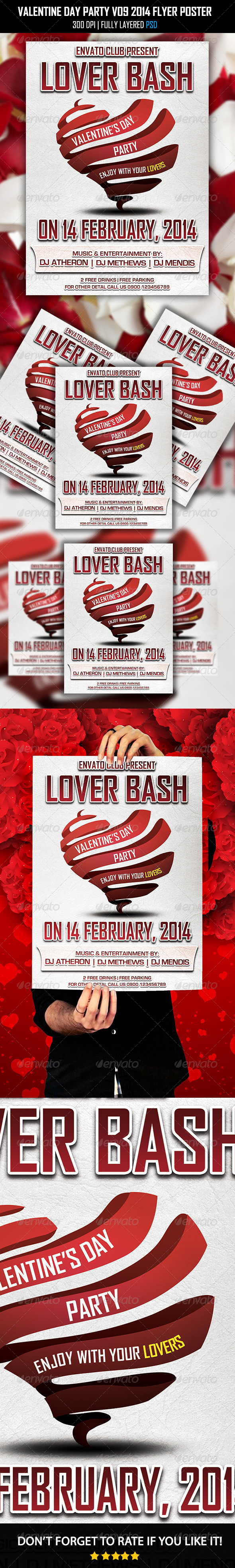 Valentine Day Flyer 2014 Flyer V09 - Clubs & Parties Events