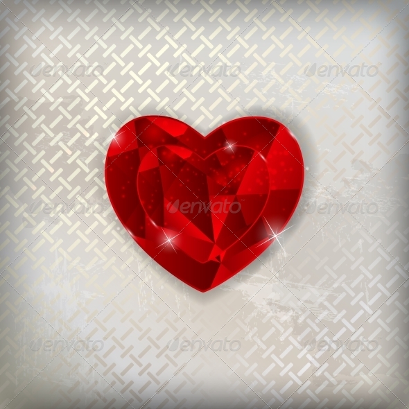 Happy Valentines Day Card with Heart - Valentines Seasons/Holidays