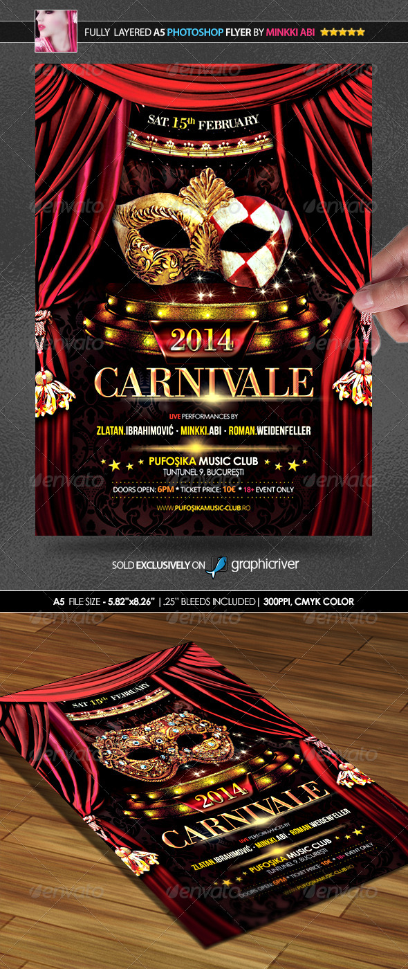 Carnival 2014 Poster/Flyer - Clubs & Parties Events