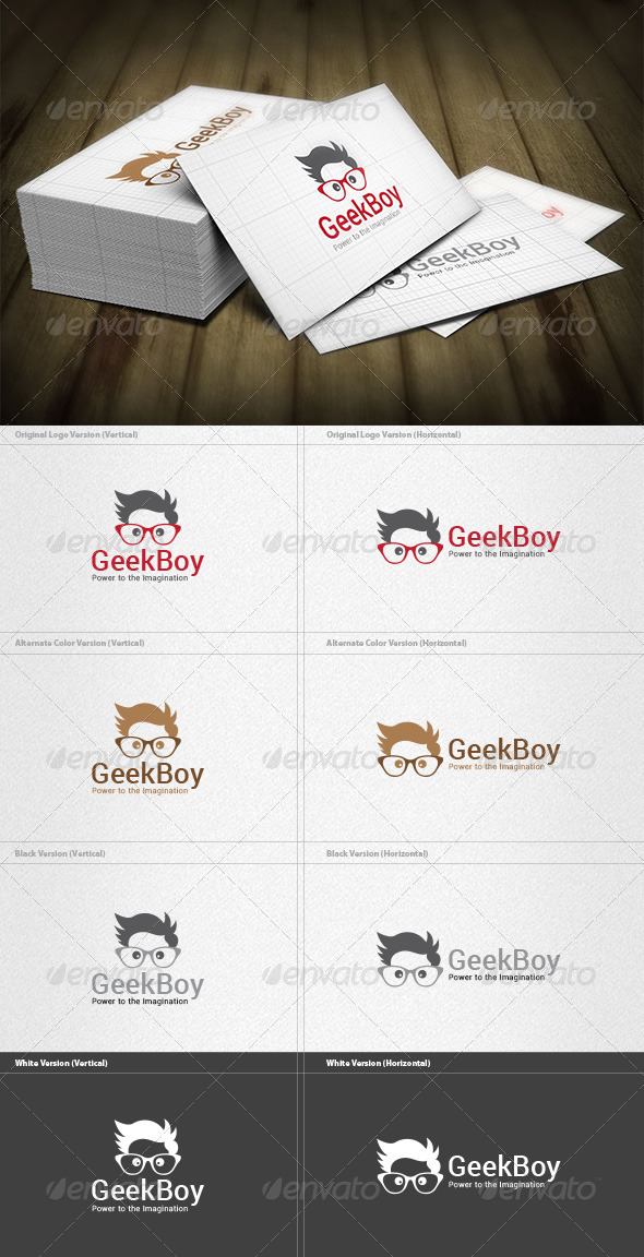 Geek Boy Logo - Humans Logo Templates