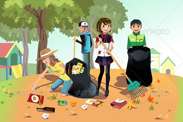 Volunteer Kids - People Characters