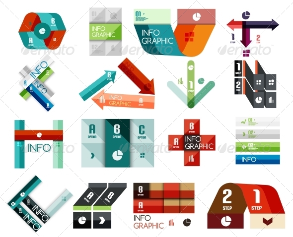 Set of Option Infographics Templates - Web Technology