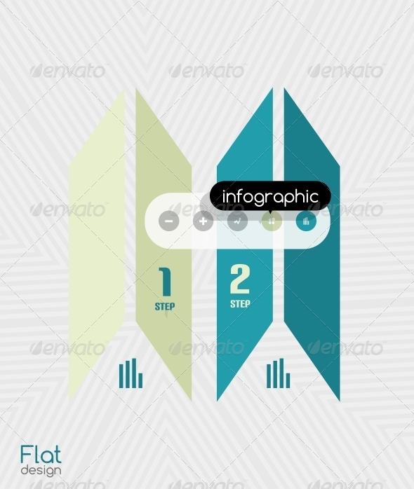 Geometric Infographic Stripes Modern Flat Design - Web Technology