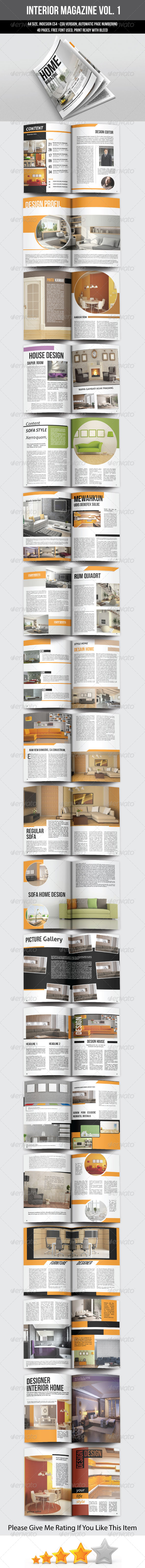Interior Magazine Template - Magazines Print Templates