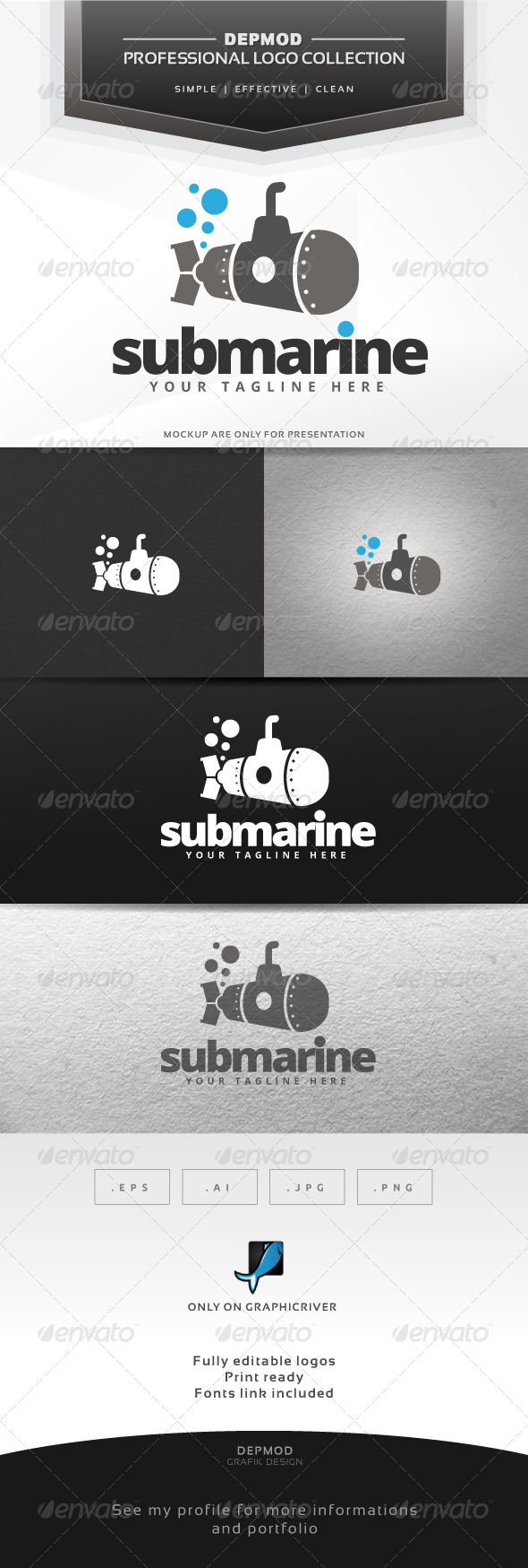 Submarine Logo - Objects Logo Templates