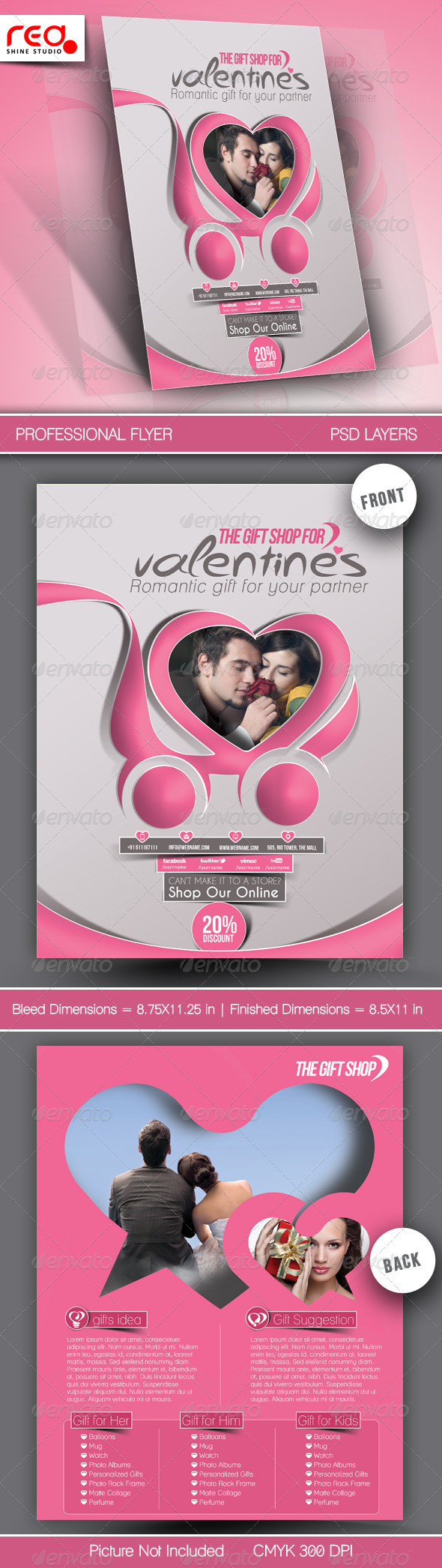 Valentine's Gift Shop Flyer Template - Holidays Events