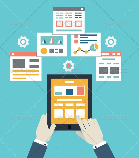 Illustration of Mobile Application Optimization - Web Technology
