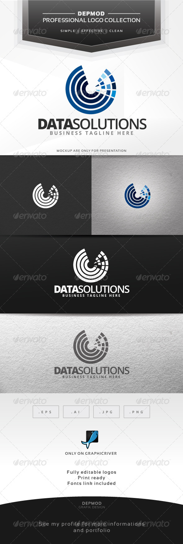 Data Solutions - Abstract Logo Templates