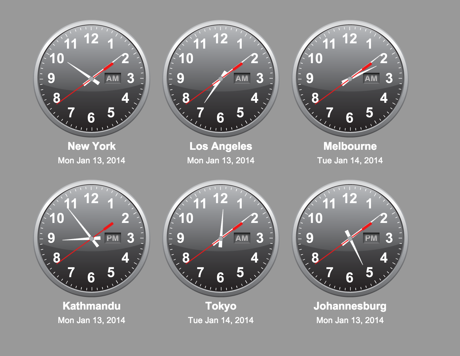 utc clock desktop widget