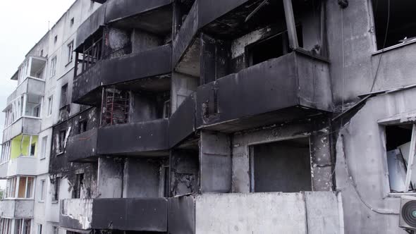 War in Ukraine  Destroyed Building in Borodyanka Bucha District alt