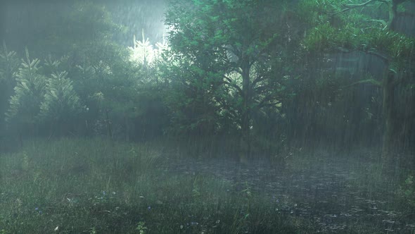 21. The Night Rain In The Wild Forest - Weather Nature, Phile Rain Sounds