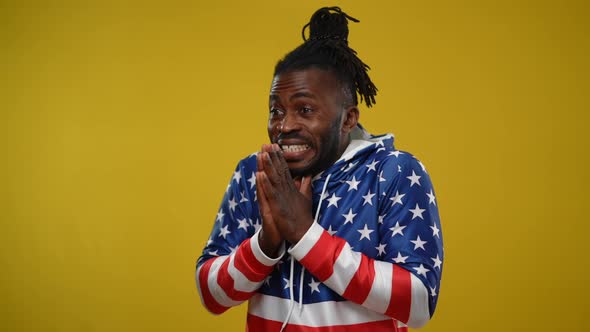 Dazed Amazed African American Man Looking Aside with Surprised Facial Expression and Looking at alt