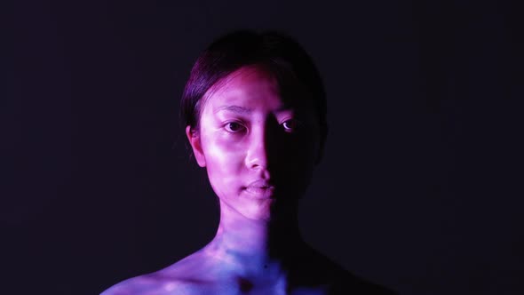 Spiritual Enlightenment Pink Peaceful Asian Woman alt