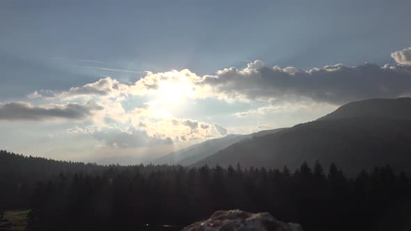 Successive Mountain Ridges at Afternoon alt