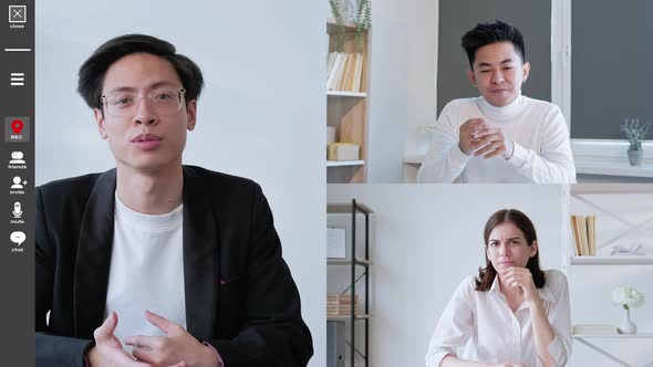 Online Group Meeting Corporate Telework Coworkers alt