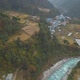 Valley With Villages Along Mountain River. Nepal. Aerial Footage - VideoHive Item for Sale