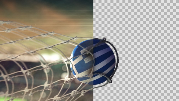 Soccer Ball Scoring Goal Night - Greece