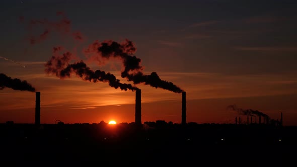 Smoke From Pipe Of Termal Power Station alt