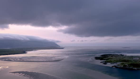 The Landscape of the Sheskinmore Bay Next To the Nature Reserve Between Ardara and Portnoo in alt