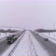 Aerial view of winter highway 06 - VideoHive Item for Sale
