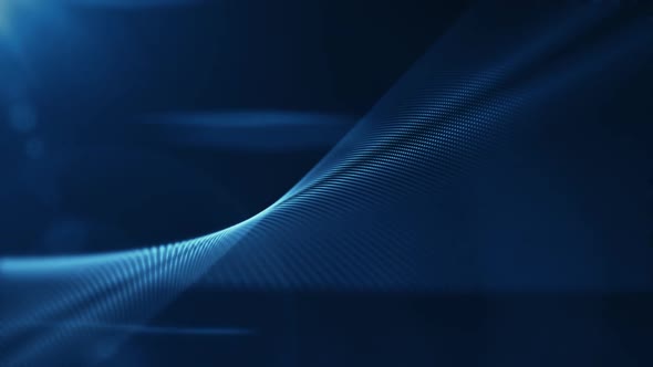 Blue Fractal Light Wave Technology Motion Background alt