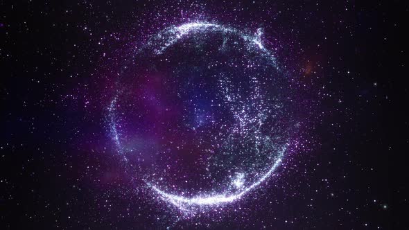 Abstract Cosmic Planet Nebula Starfield