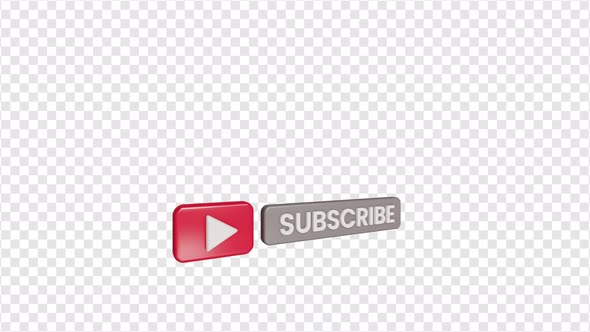 3D Youtube Subscribe Button in 4K