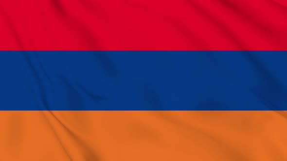 Armenia flag seamless closeup waving animation. Vd 1977