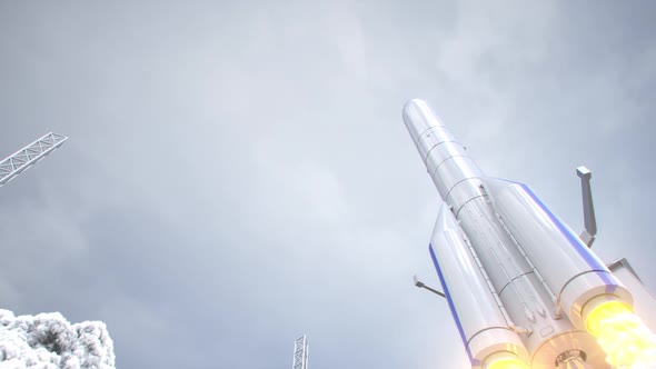 Ariane Rocket Launch from Spaceport