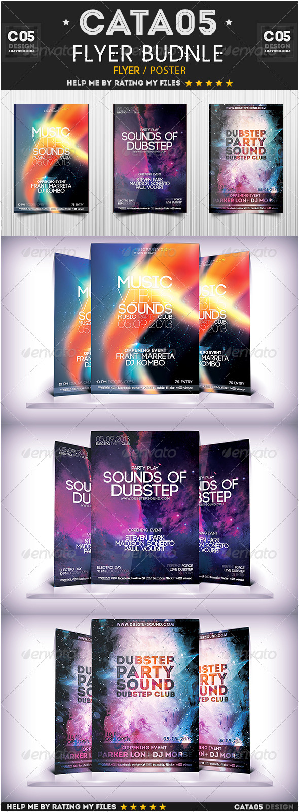 Flyer Bundle Pack 6 - Flyers Print Templates