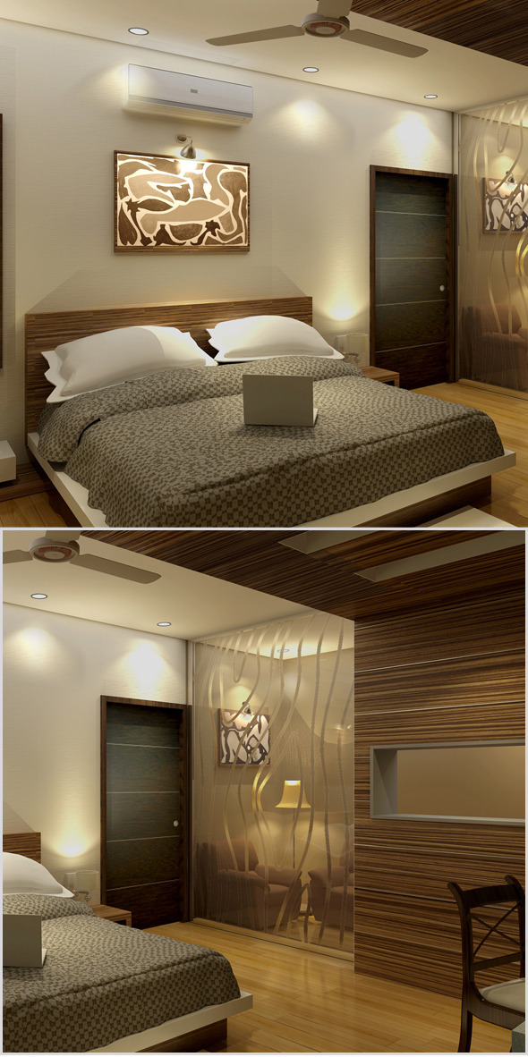 RealisticBedroom interior 3d - 3Docean 690118