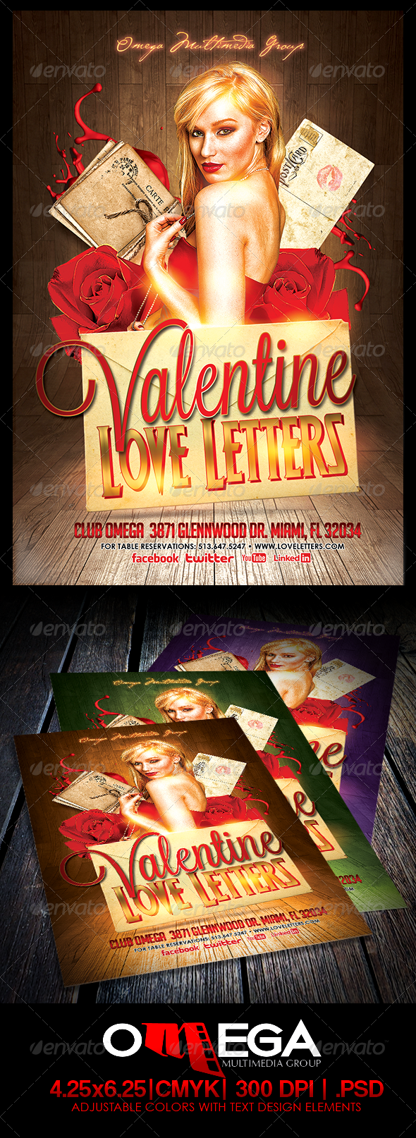 Valentine Love Letters - Events Flyers