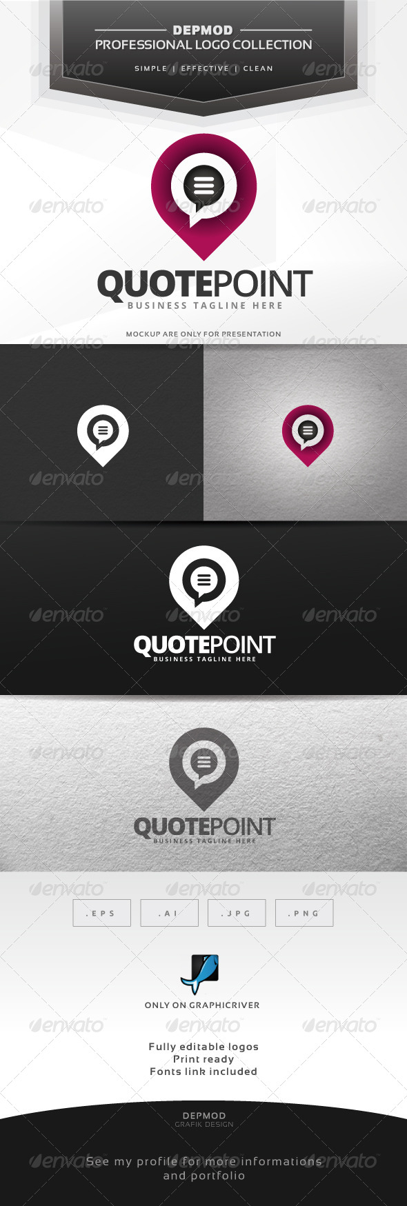 Quote Point Logo - Symbols Logo Templates