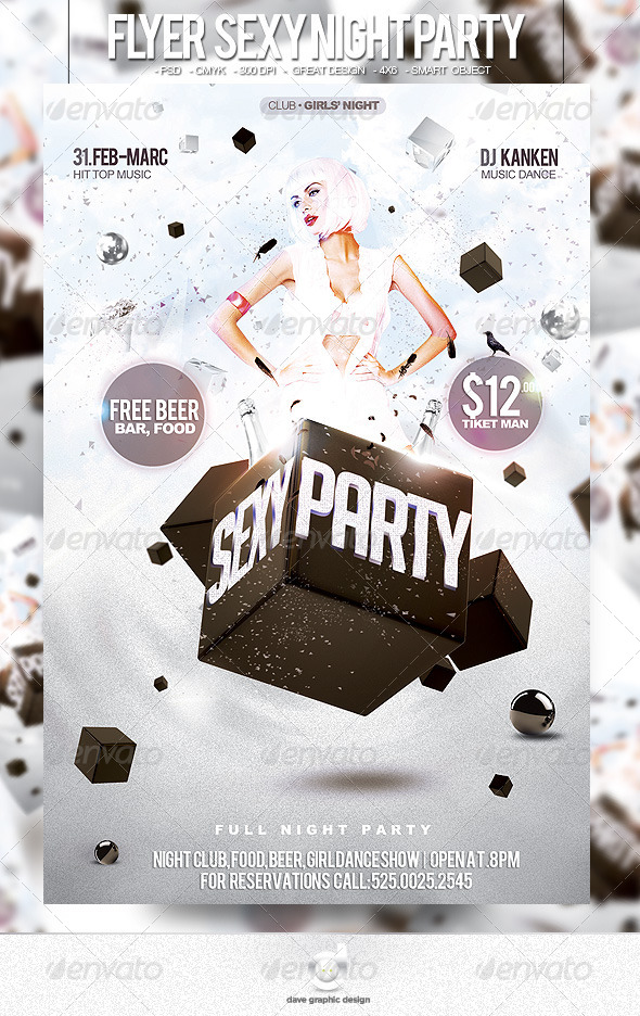 Flyer Sexy Night Party - Clubs & Parties Events