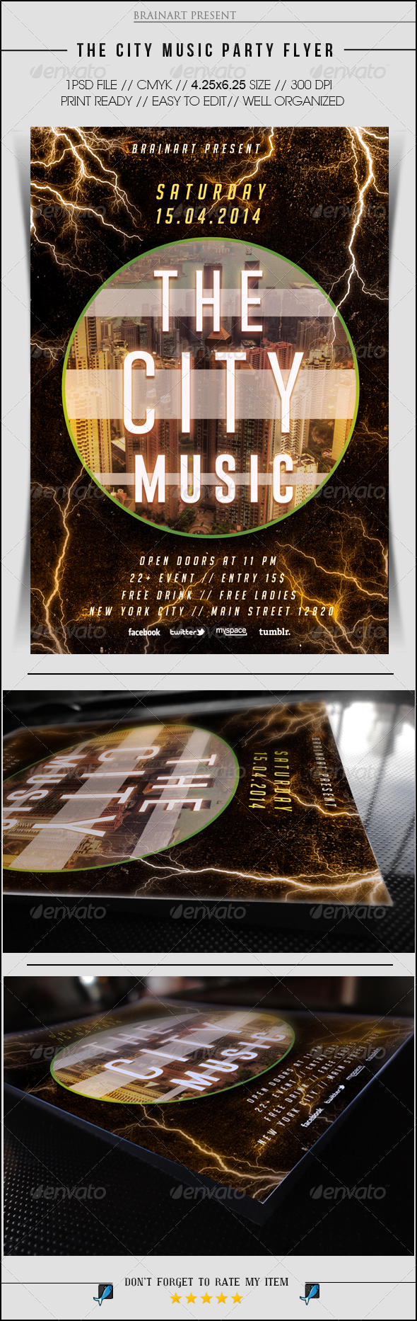 The City Music Party Flyer - Clubs & Parties Events