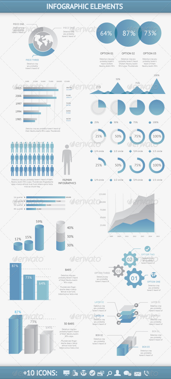Infographic Elements Vector Set - Infographics