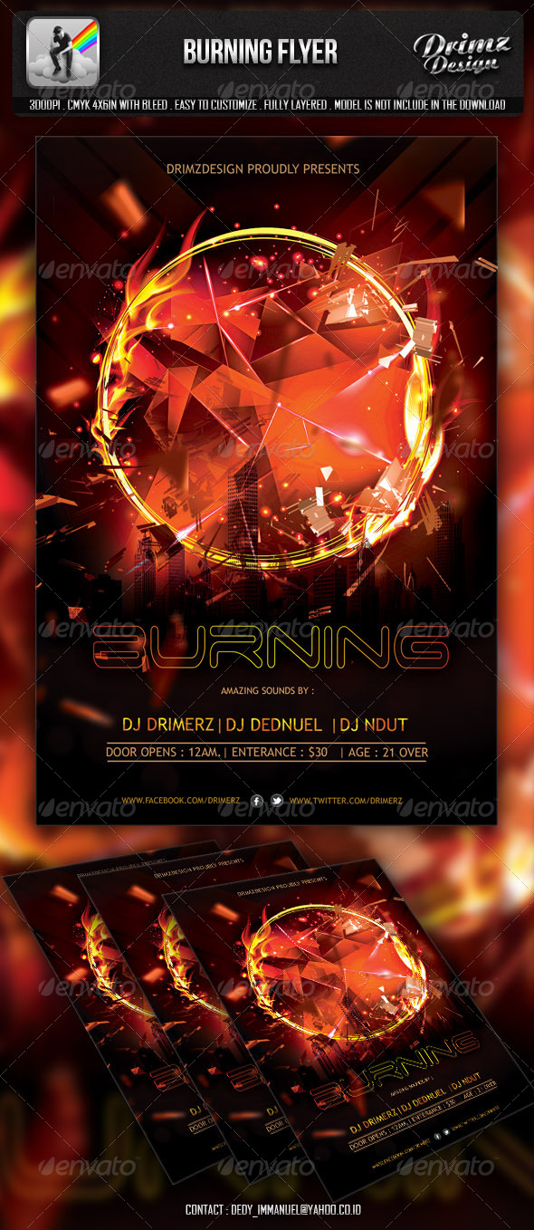 Burning Flyer - Events Flyers