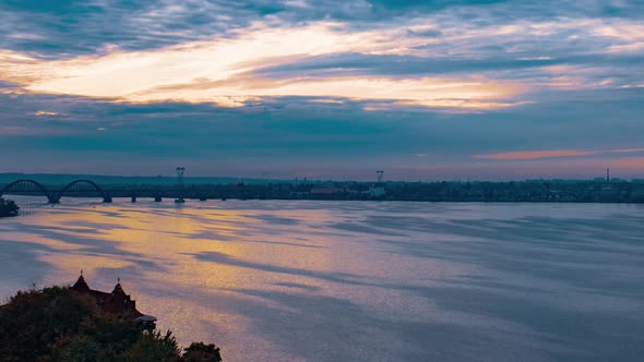 Cloudy Sky Sheltered a Beautiful Shiny River alt