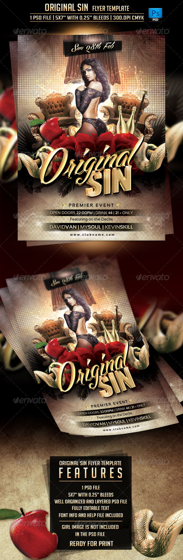 Original Sin Flyer Template - Flyers Print Templates
