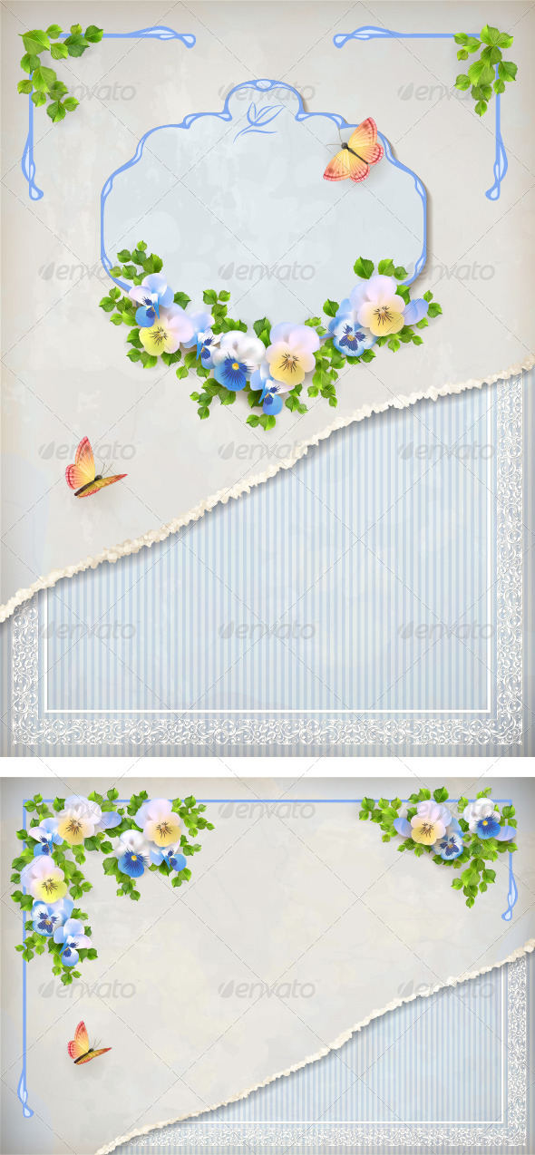 Romantic Flower Vintage Background - Weddings Seasons/Holidays