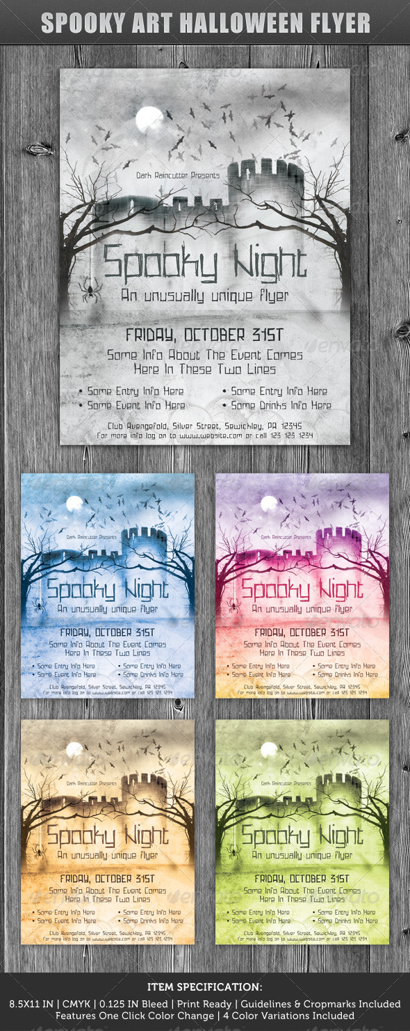 Spooky Art Halloween Flyer - Clubs & Parties Events
