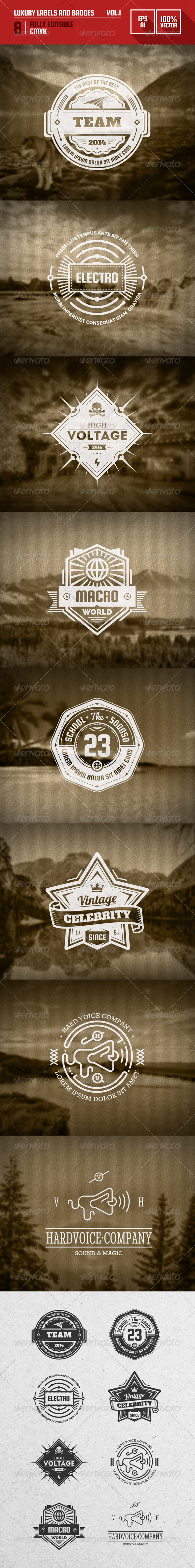 Luxury Labels and Badges Vol.1 - Badges & Stickers Web Elements