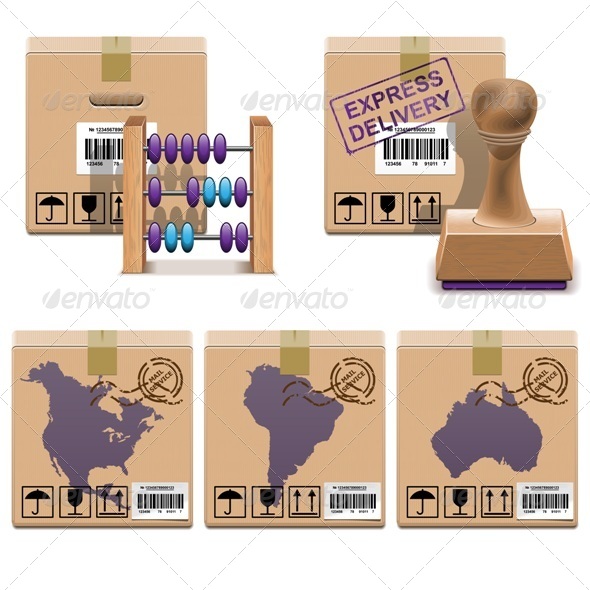 Vector Shipment Icons Set 26 - Industries Business