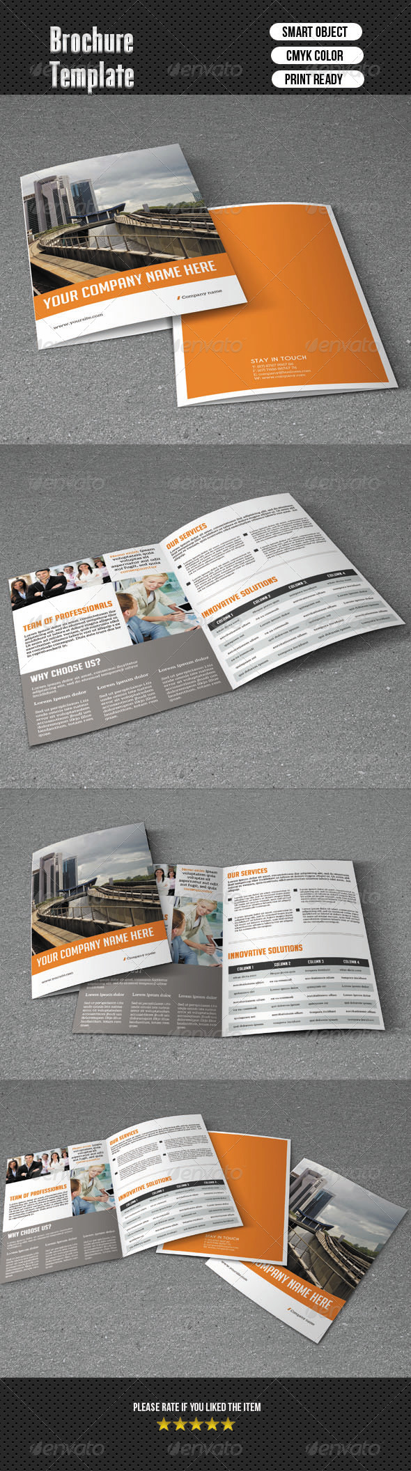 Minimal Bifold Brochure-Business - Corporate Brochures