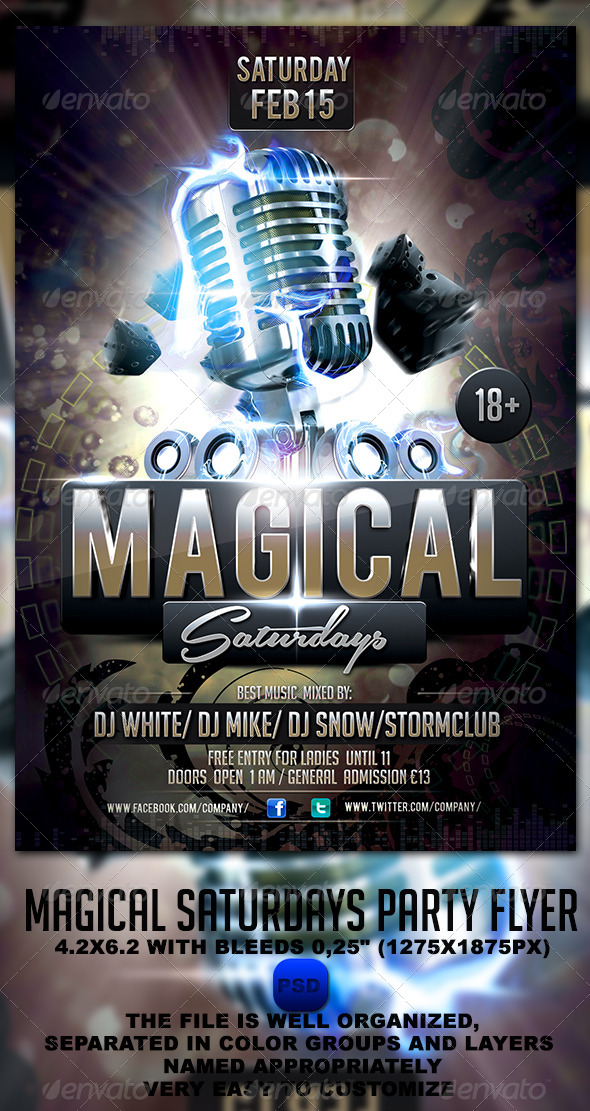 Magical Saturdays Party Flyer - Events Flyers