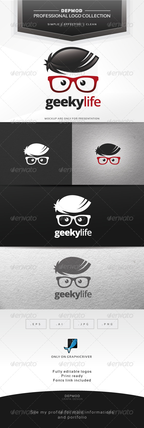 Geeky Life Logo - Humans Logo Templates