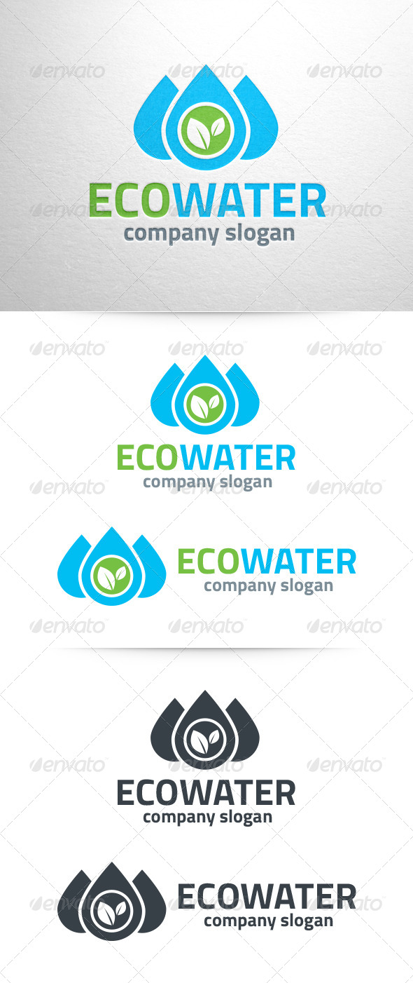 Eco Water Logo Template - Nature Logo Templates